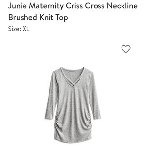 Junie Maternity Criss Cross Neckline Brushed Knit